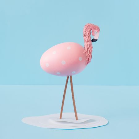 Flamingo with Easter egg body
