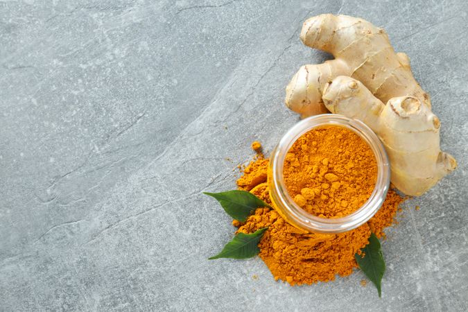 Fragrant seasoning - turmeric, one of the main ingredients in Indian curry
