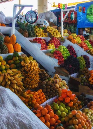 Fruit stand in market store