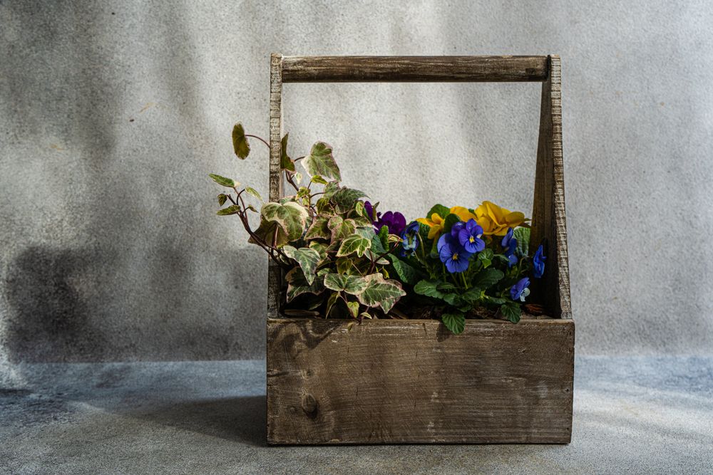Spring floral composition with bright flowers