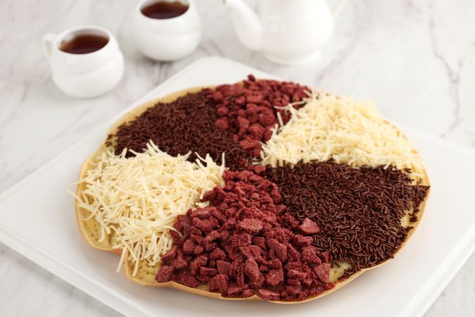 Close Up Martabak Manis, Sweet Pancake with Various Topping
