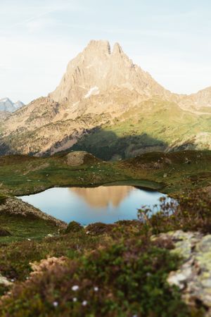 Picturesque view of lake in mountain area