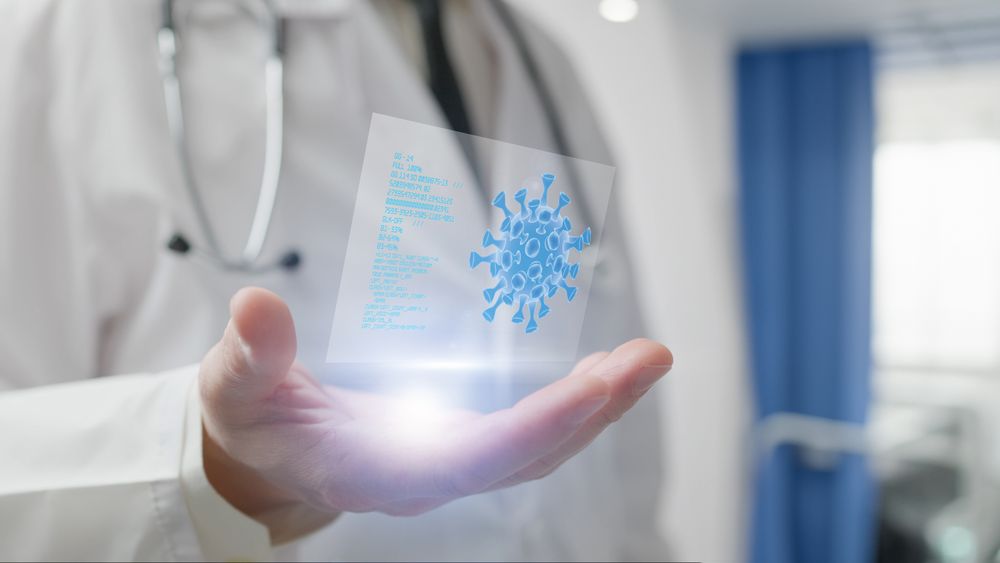 Doctor reveals virus hologram with AI