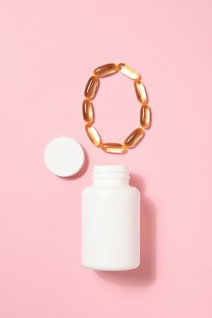 Immunity support capsules - Omega, health care concept