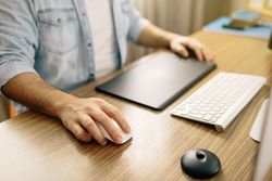 Man using computer
