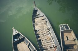 Old traditional boats on water