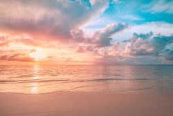 Beautiful sunset in the Maldives