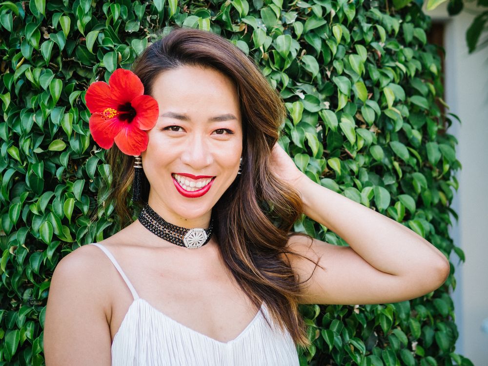 Portrait of a young elegant Asian woman