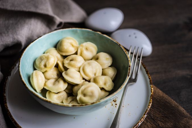 Bowl of Russian dumplings