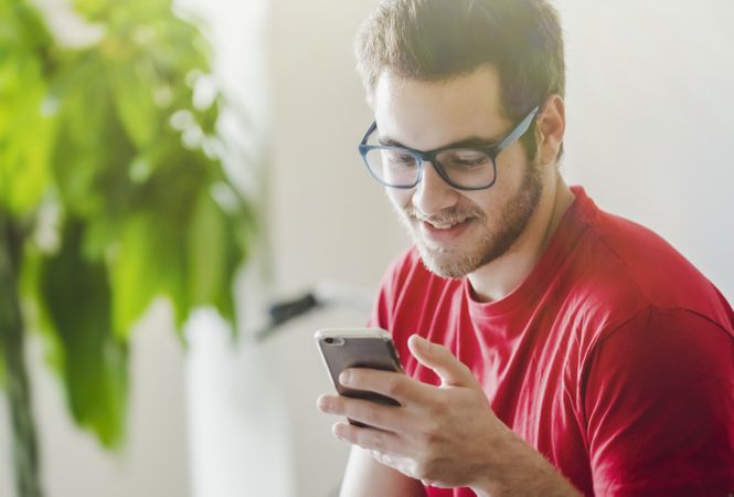 Young man with mobile phone