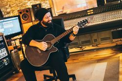 Musician playing guitar