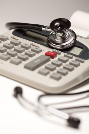 Stethoscope on Calculator