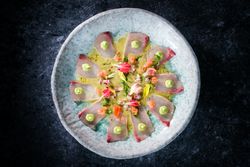 Japanese amberjack snack on table
