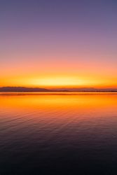 Sunset with reflections in the water