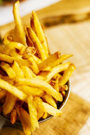 French fries on bowl