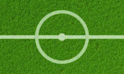 Top view of soccer field
