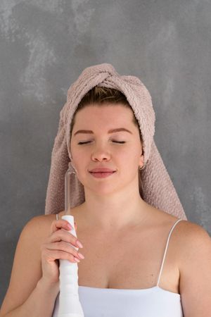 Microcurrent facial massage therapy