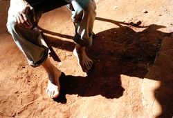 Itapeva, Brazil - August 2006 - MST farmer feet