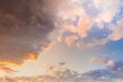 Colorful clouds at dusk