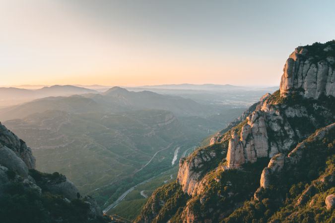 Breathtaking view of mountains and road