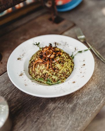 plate of delicious Mujaddara