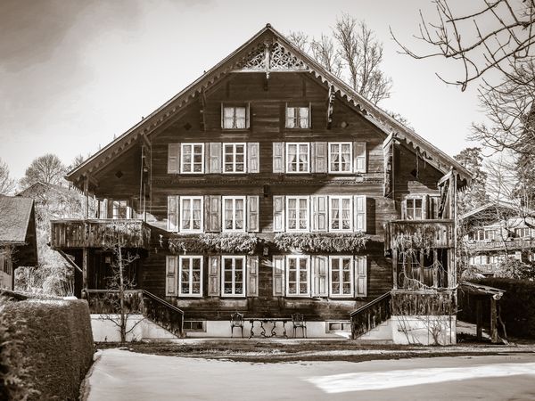 A traditional wooden chalet, Gstaad Switerland