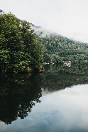 Amazing lake near mountains