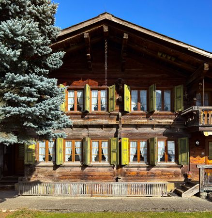 Traditional Swiss chalet outside Gstaad, BE