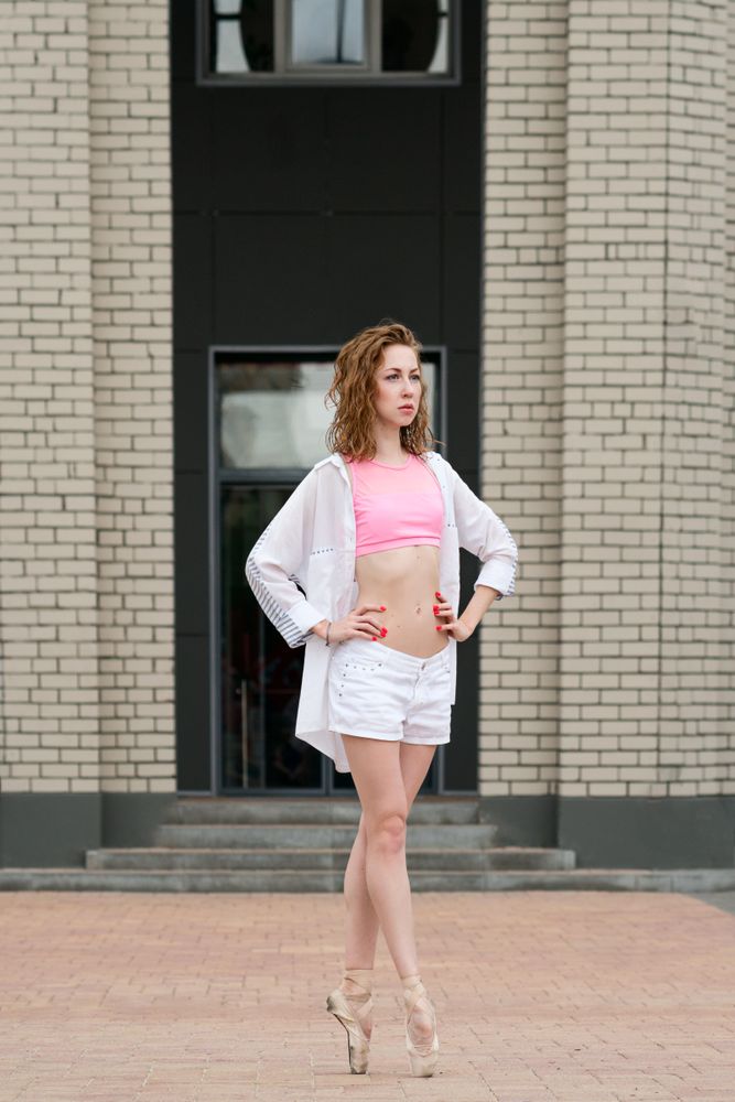 Ballet dancer outdoors