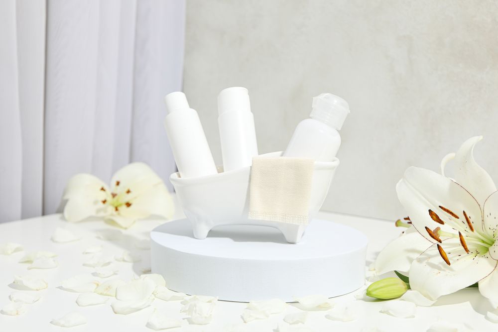Concept of cosmetic and beauty care accessories