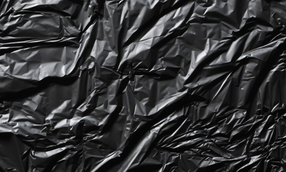 dark crumpled and creased plastic poster texture background