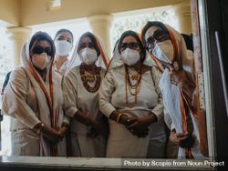 Group of Torajan women mourning at funeral during coronavirus 4mwve0