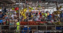 Outdoor fruit and vegetable market in Mauritius 5rAr10