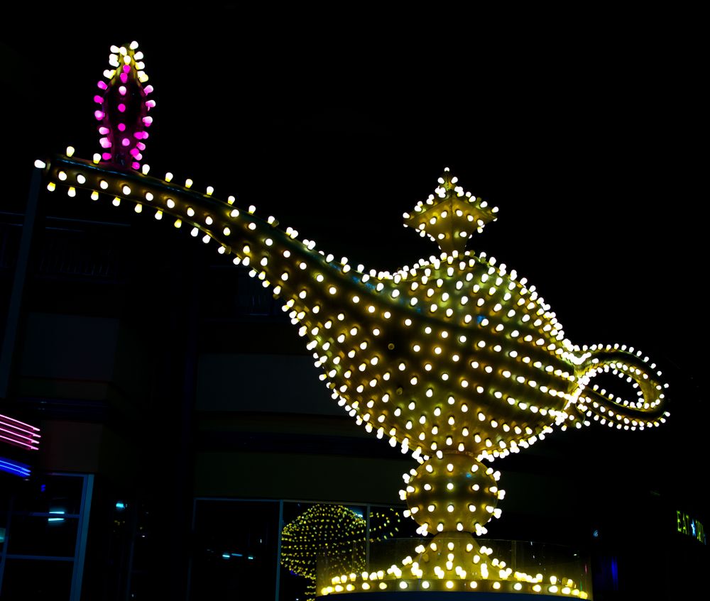 Old Motels and Historic Neon Art in Las Vegas, Nevada