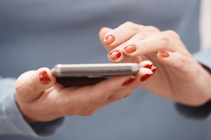 Woman using smartphone