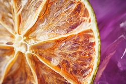Dried orange close up
