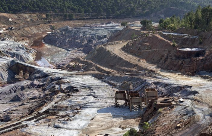 Old mining structures in Riotinto