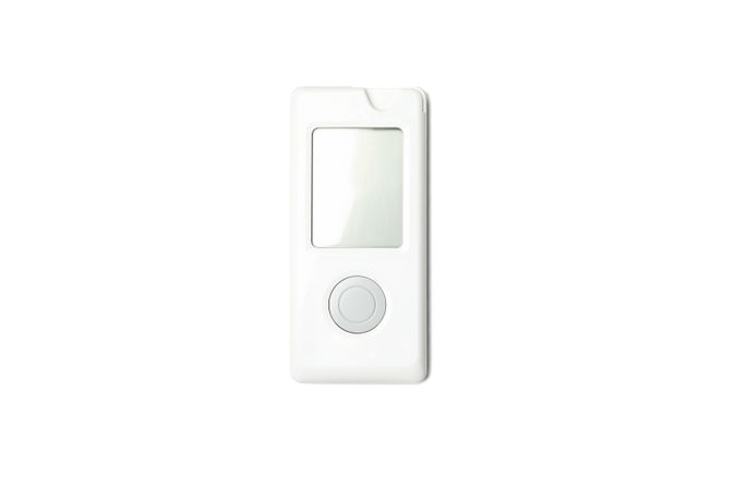 Blood glucose meter isolated on light background