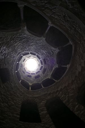 Historic spiral stairs in old building