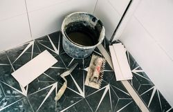Set of tools and masonry equipment