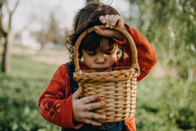 Child with basket