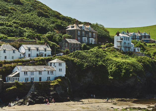 Houses in Cornwall overlooking the beach