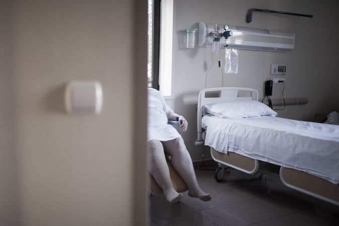 Mature woman hospitalized