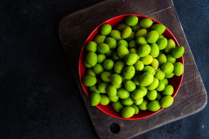 Green Georgian tkemali fruit
