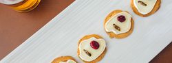 Tray of canapes with crickets