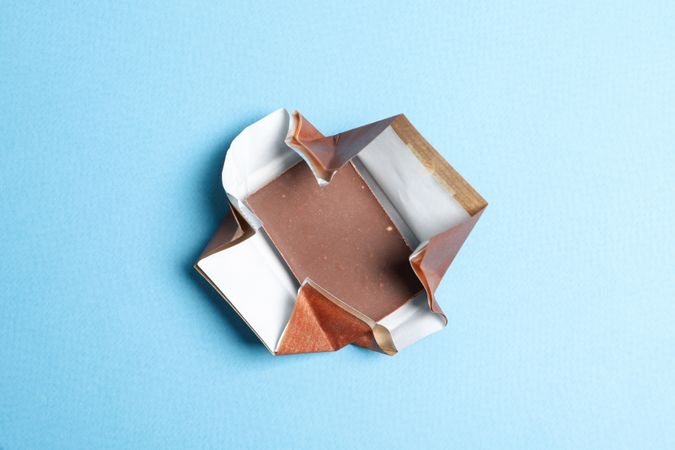 Concept of tasty food, chocolate, top view