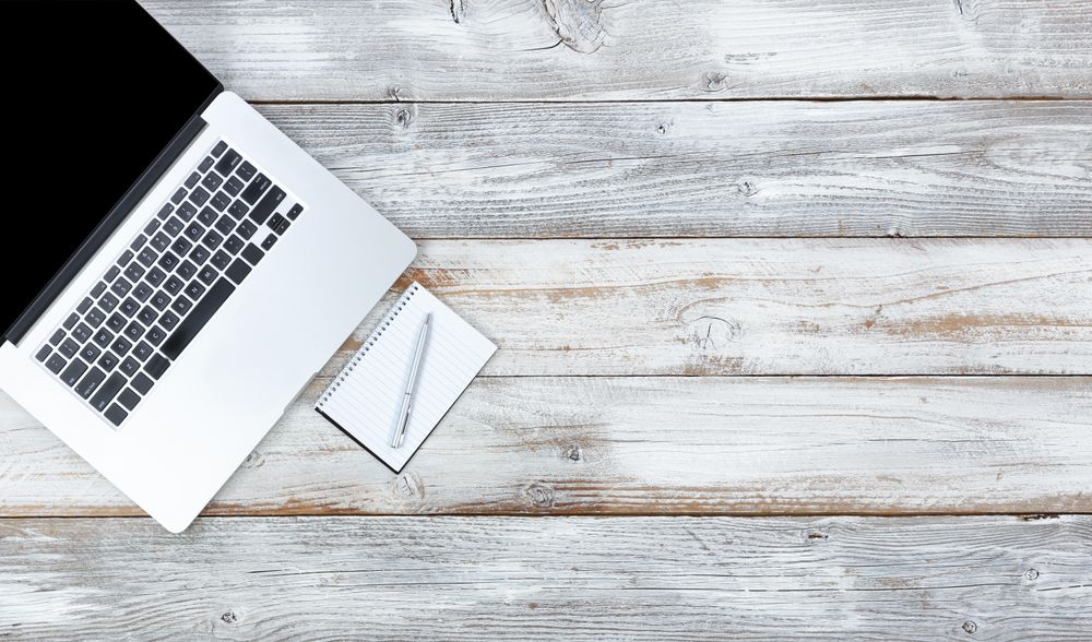 Working desk with writing stationery