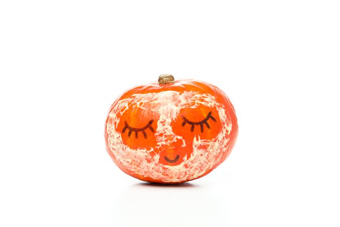 Skin care and body care concept - pumpkin cosmetic, isolated on blank background