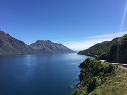 Lake surrounded by hills