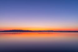 Sunset with reflections in the water